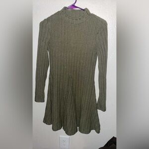 SHEIN Olive Long Sleeve Dress
